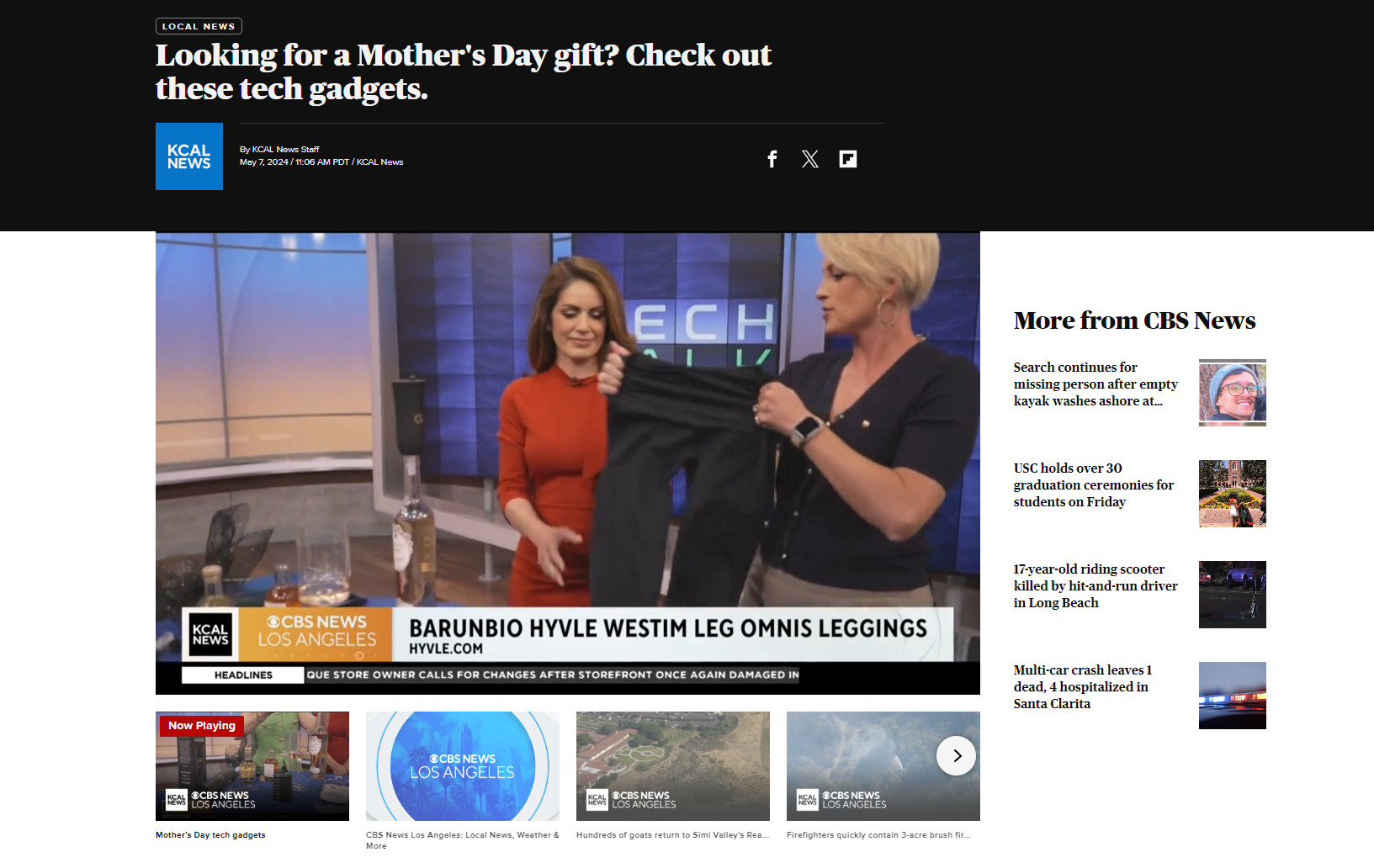 [CBS NEWS]Mother’s Day Special Gift Ideas-WE-STIM Leg Omnis Leggings